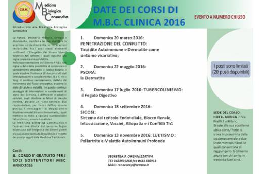 CORSI PRATICI DI MBC 2016